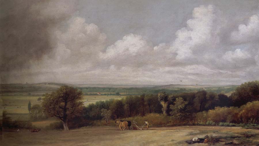 A ploughing scene in Suffolk